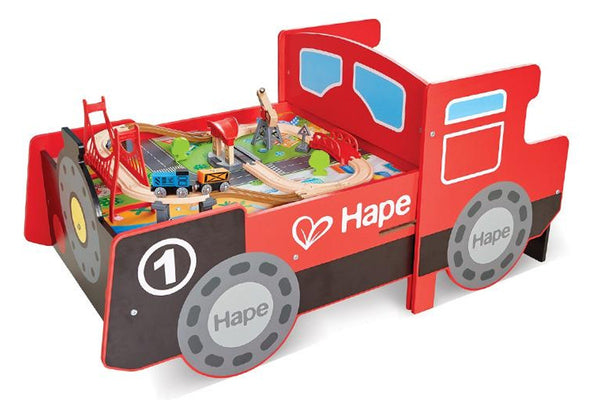 Hape: Ride-on & Foldable Table - Fire Engine