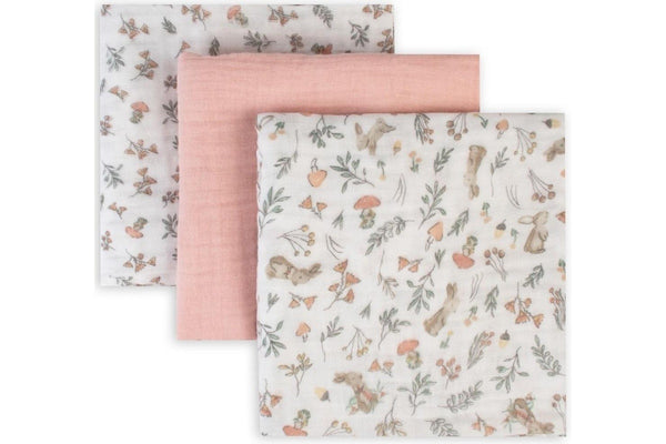 Little Linen: Muslin Wrap - Harvest Bear (3 Pack)