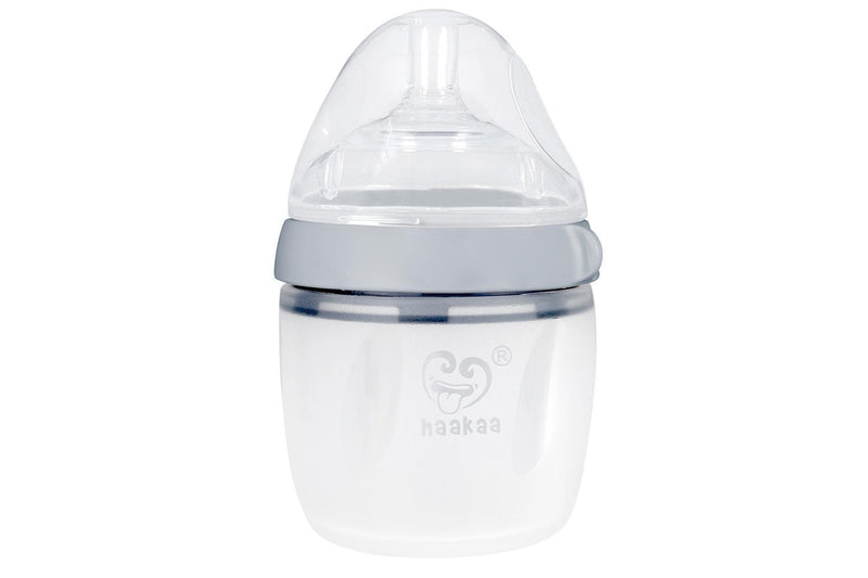 Haakaa: Silicone Baby Bottle - Grey (160ml)