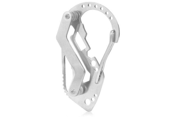 Multi Purpose Carabiner Keychain Silver - Standard