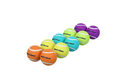 24PK Paws & Claws Pet Dog Toy 6cm Tennis Balls 2-Tone Solid Interactive Assort