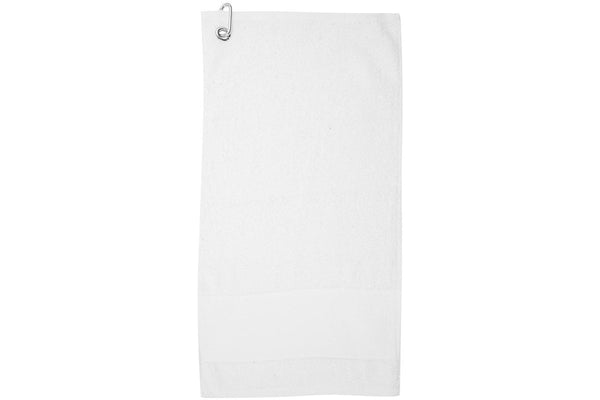 Towel City Printable Border Golf Towel (White) (One Size)