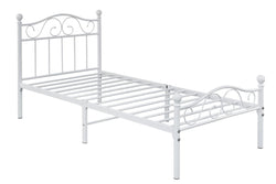 Fraser Country Single Metal Bed Frame - White