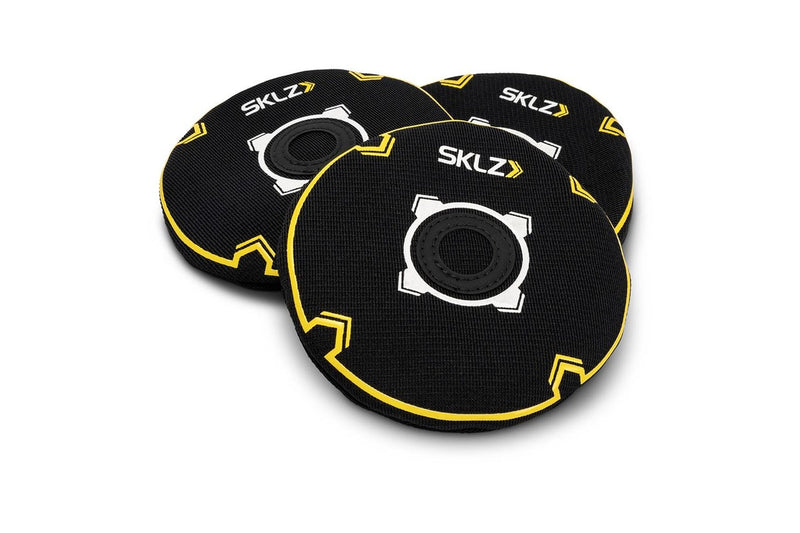 3pc SKLZ Rubber Disc Ball Bunker Caddie Golf Swing Shot Compact Trainer Grey