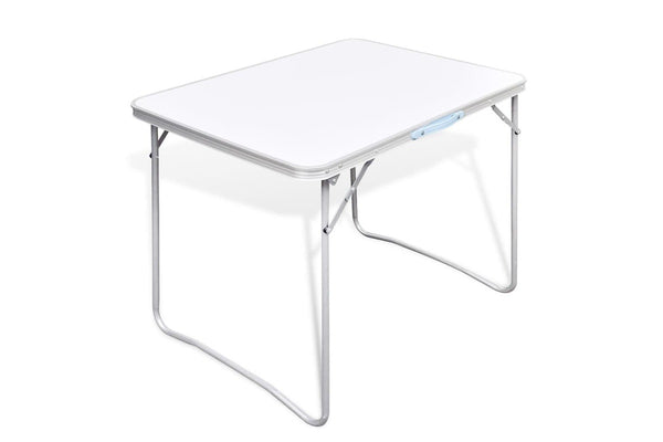 Foldable Camping Table With Metal Frame 80 X 60 Cm