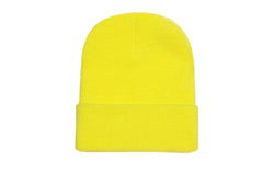 Yupoong Flexfit Unisex Heavyweight Standard Beanie Winter Hat (Powdery Yellow) (One Size)