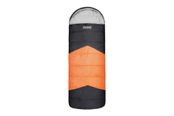 Wildtrak Bremer 230x90cm Hooded Jumbo Sleeping Bag Camping Sleeper Orange Black