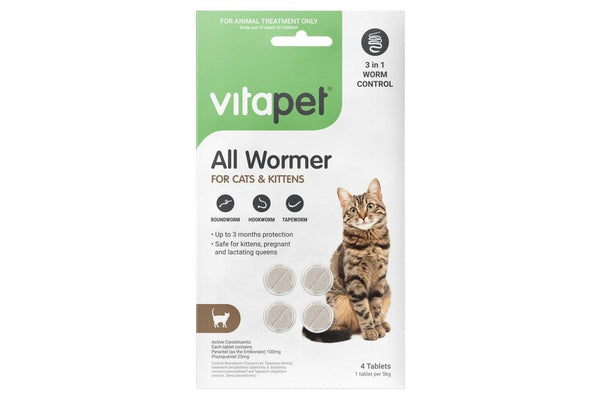 Vitapet: All Wormer Cat (4 Tablets)