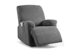 COMFEYA 1 Seater Recliner Cover for Lounge Chair - Dark Gray