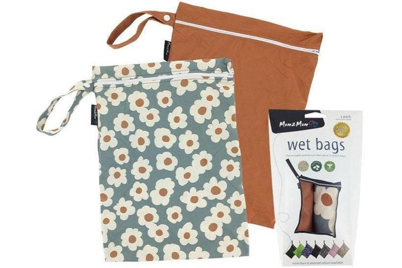 Mum 2 Mum: Wet Bag - All Flower/Rust (2 Pack)