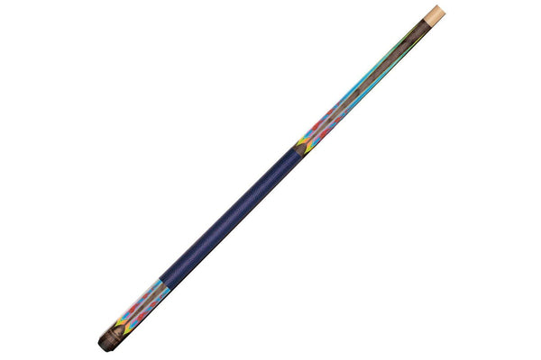 Power Glide Psychedelic Pool Cue (Brown/Navy) (89cm)