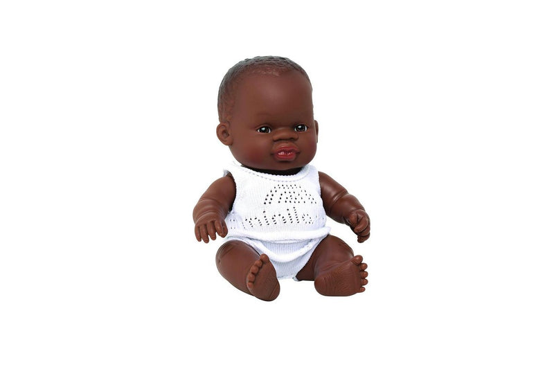 Miniland Baby Doll African Girl 21cm Lifelike Kids Fun Pretend Play Toy 10m+