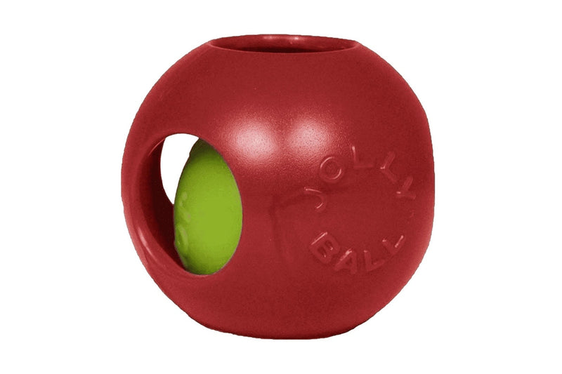 Horsemens Pride Jolly Ball Teaser Dog Toy (Red) (10in)