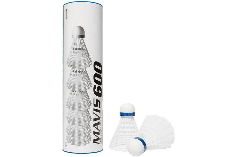 Yonex Mavis 600 Nylon Shuttlecock (Pack Of 12) (White/Blue) (One Size)