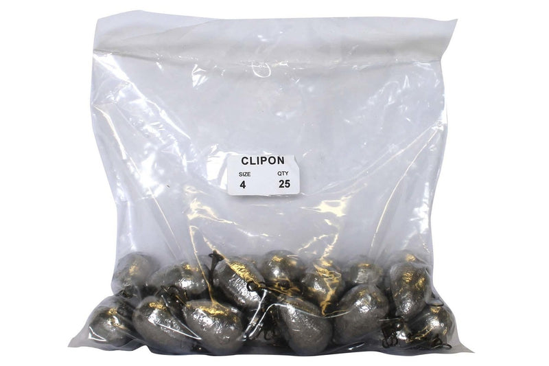 Clip-On Sinker Bulk Pack 4oz x 25