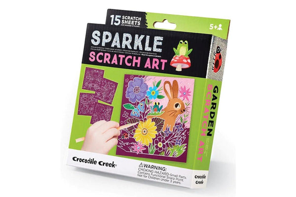 Crocodile Creek: Sparkle Scratch Art - Garden