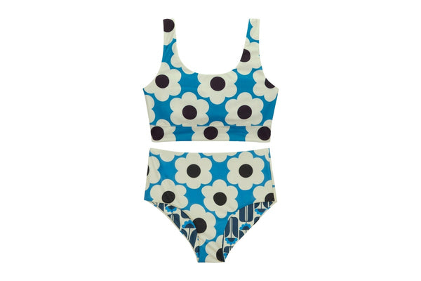 Regatta Womens/Ladies Orla Kiely Daisy & Tall Flowers Reversible Bikini Set (Blue/Navy) (10 UK)