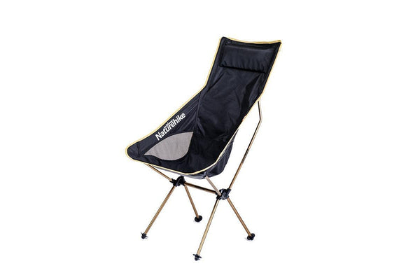 Black And Gold Camp Chair Ultralight Collapsible Camping Moon With Bag - Gold