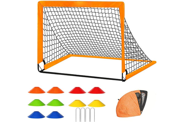 Portable Pop Up Soccer Goals for Kids and Adults - Easy Assembly Backyard Play Set