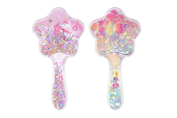 Pink Poppy: Star Glitter Hair Brush - (Assorted Designs)