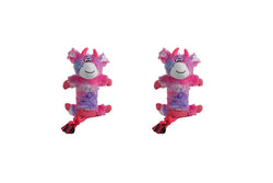 2x Pro Pet 30cm Squeaky Soft Plush Monkey Dog Toy Interactive Squeaker Violet