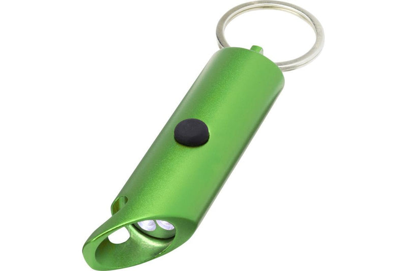 Flare Recycled Aluminium Torch Keyring (Green) (One Size)