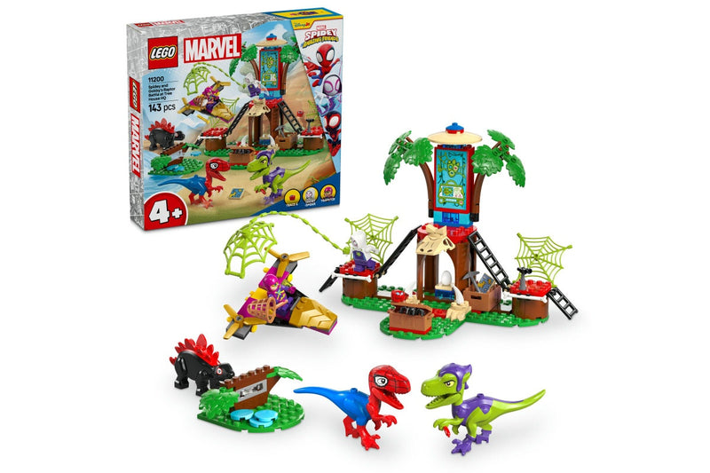 LEGO Marvel: Spidey and Gobby's Raptor Battle at Tree House HQ - (11200)