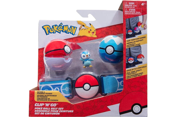 Pokemon Clip 'N' Go: Poke Ball Belt Set - Piplup