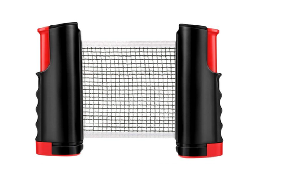 Portable Retractable Table Tennis Net Family Games Ping Pong Equipment - Black And Red - Set Of 1