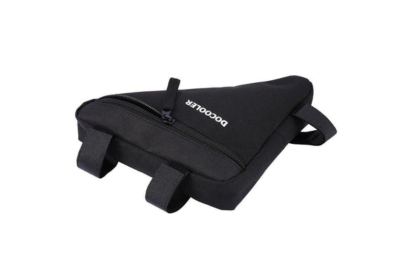 Triangle Cycling Bike Bicycle Front Saddle Tube Frame Pouch Bag Holder Outdoor Black - Standard