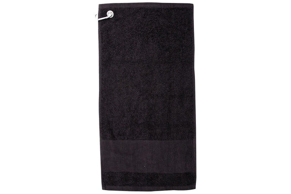 Towel City Printable Border Golf Towel (Black) (One Size)