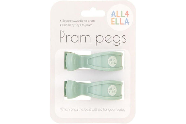 All4Ella: Pram Peg - Sage (2 Pack)