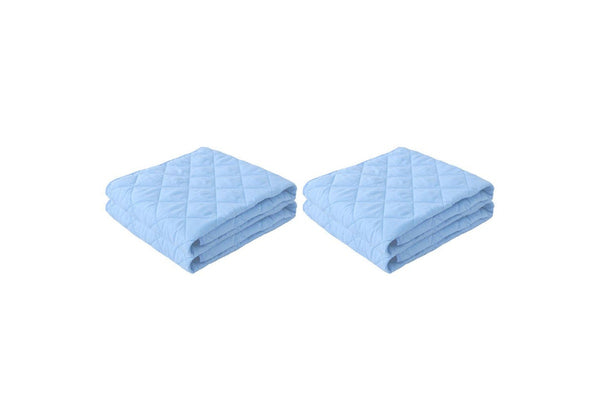 2Pcs Reusable Large Urine Mat Water Resistant Nappy Diaper Changing Pad Blue