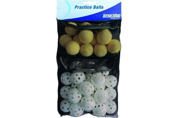 Longridge Practice Golf Balls (Pack of 32) (Yellow/White) (One Size)