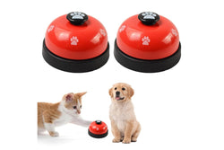 2Pcs Pet Training Bells Dog Cat Training Equipment Interactive Toys Red