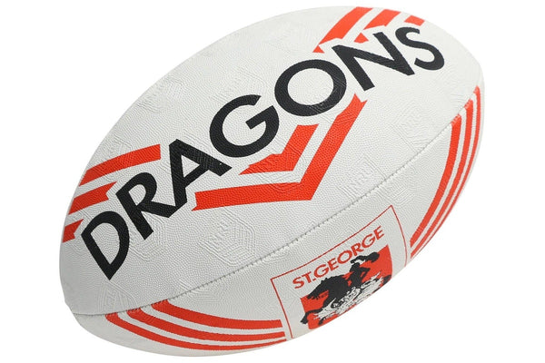 Steeden NRL Supporter Rugby League Ball - St. George Illawara Dragons - Size 5