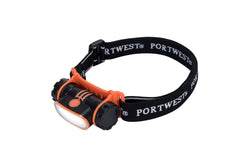 Portwest Rechargeable USB Head Torch (Black) (One Size)