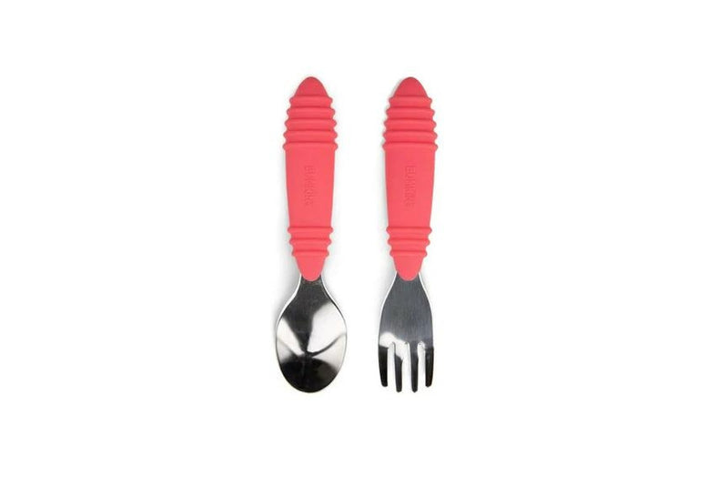 Bumkins: Spoon & Fork Set - Tangerine