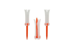 3Pcs Professional Golf Tee Step Up Rubber Horn Foldable Evolution Tees Sports Tool Accessory Orange - Standard