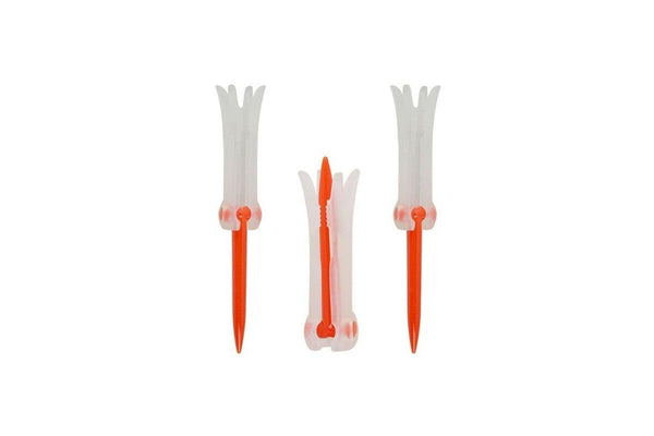 3Pcs Professional Golf Tee Step Up Rubber Horn Foldable Evolution Tees Sports Tool Accessory Orange - Standard