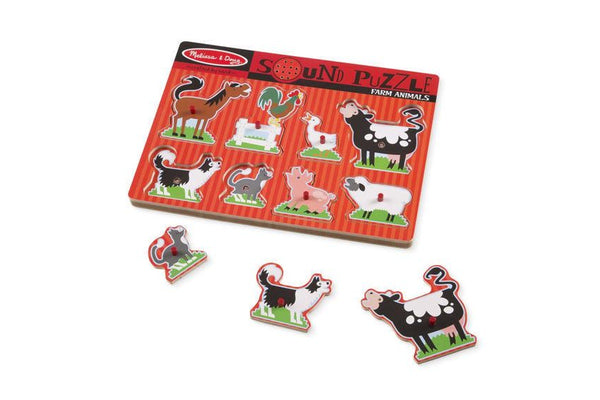 Melissa & Doug: Farm Animals Wooden Sound Puzzle