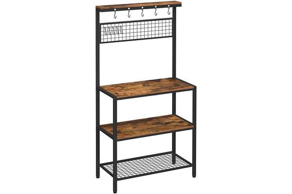 Vasagle Industrial Kitchen Baker's Rack - 3-Tier (Rustic Brown)