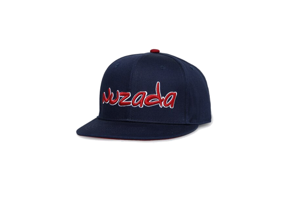 Classic Cap 3D Letters Embroidered Plain Adjustable Snapback Hip Hop Hat - Navy Blue - Standard