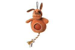 House Of Paws Pooch Cord Dog Toy With Spiky Ball (Brown) (One Size)