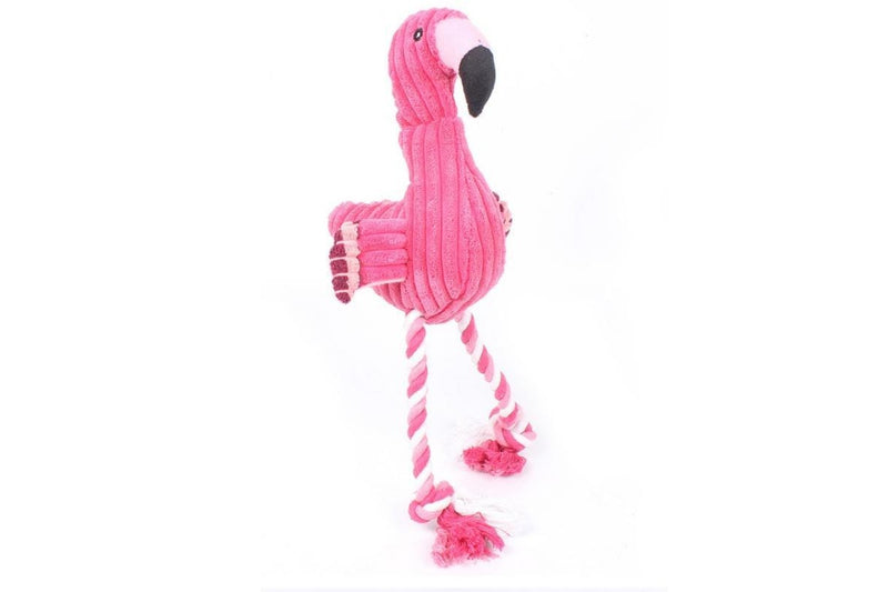 Plush Flamingo Dog Shaker Toy - Standard - Set Of 1