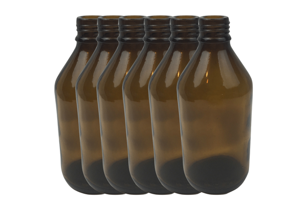 6x 600ml Brown Glass Bottle Plinking Shooting Target Practice without Lids/Caps