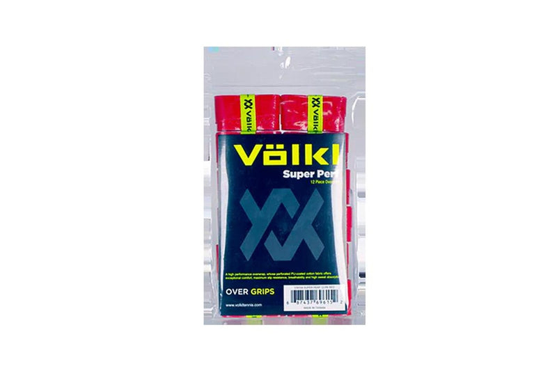 Volkl Super Perf 12 Pack Over Grips Tennis Bulk - Red