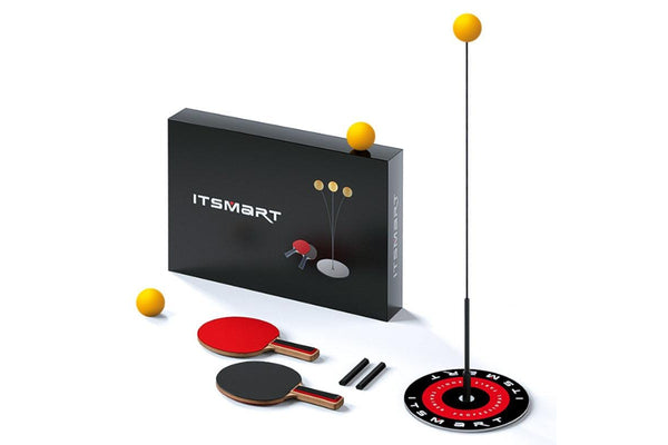 Table Tennis Trainer Elastic Shaft, Pong Balls Paddles Set