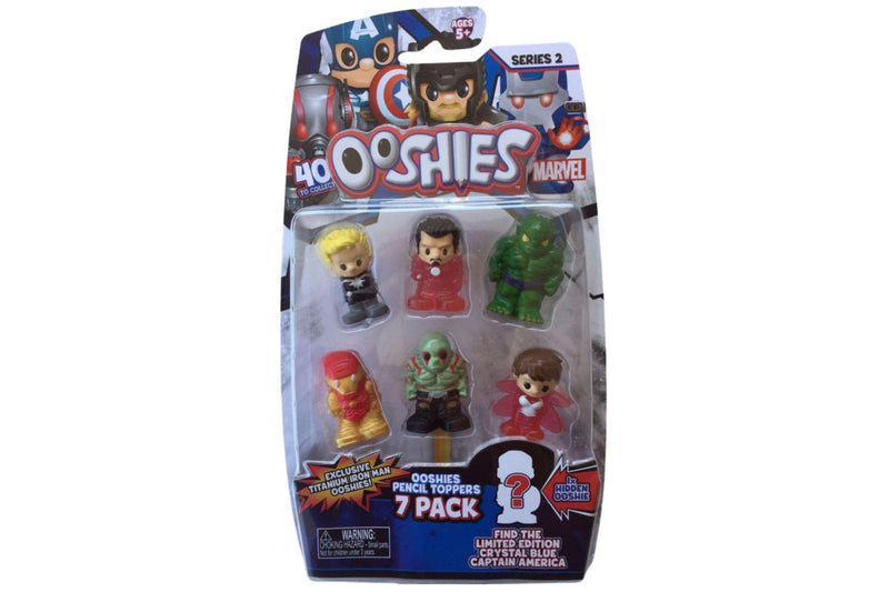 Ooshies Marvel Series 2 Action Figures Pen Toppers - 1 Pack of 7 Pencil Toppers