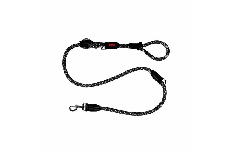 Kong Adjustable Rope Black Leashes Large